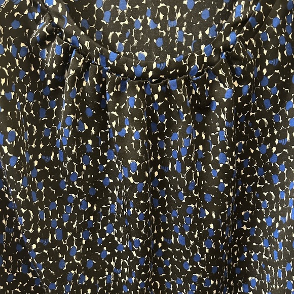 Talbots Blue and White Ruffled Blouse - Picture 2 of 5